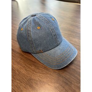 Lorna Murray Key West Cap OS NWOT – Sold Out, Leather Strap, Denim, Brown Logo